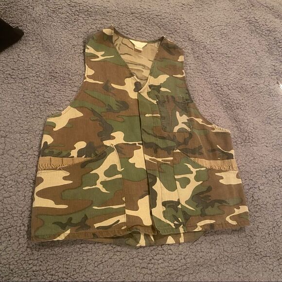 Vintage Ranger Camo Hunting Tactical Vest Size Large Bird/Shell Pouch - Picture 5 of 16